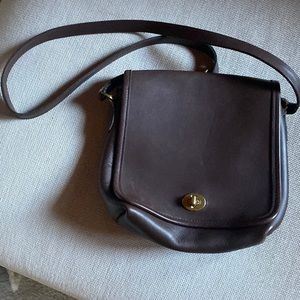 Vintage Coach Legacy Companion Flap Crossbody Leather Bag 9076